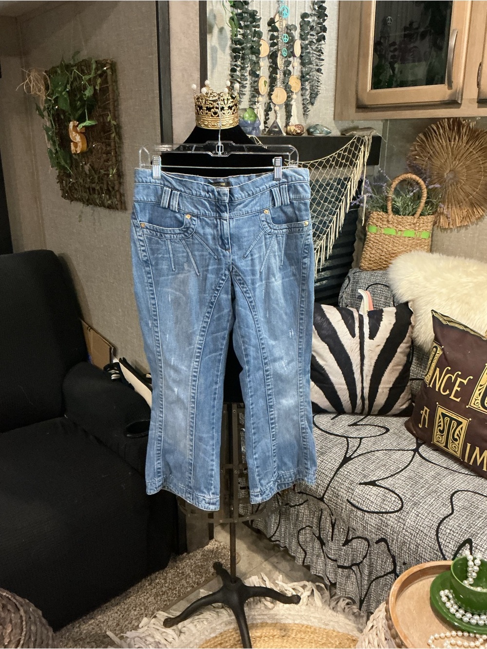 Roberto Cavalli Vintage Y2K Cropped Denim Jeans